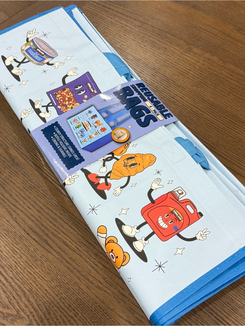 Costco Cartoon Character Tote Bag, Strong And Durable, 4 Pack
